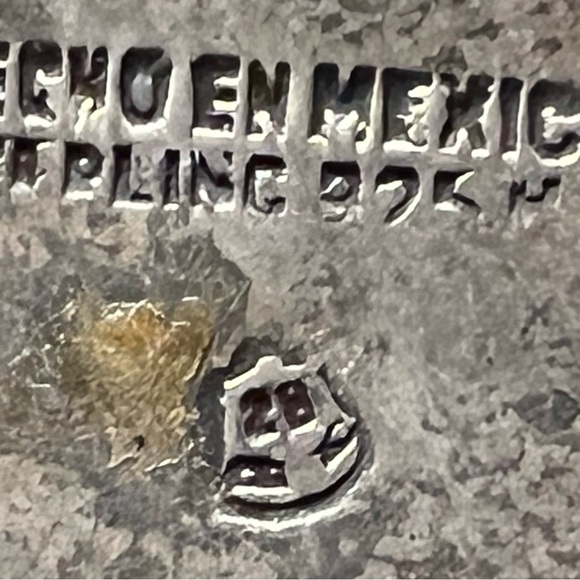 Taxco Mexico Eagle 28 Silver Pin Brooch Signed-  Bernice I GoodSpeed Zapotecas - Picture 6 of 7
